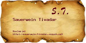 Sauerwein Tivadar névjegykártya