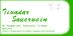 tivadar sauerwein business card